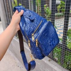 Túi đeo chéo Nam cá tính. Da cá sấu xanh Navy đẹp nổi bật!