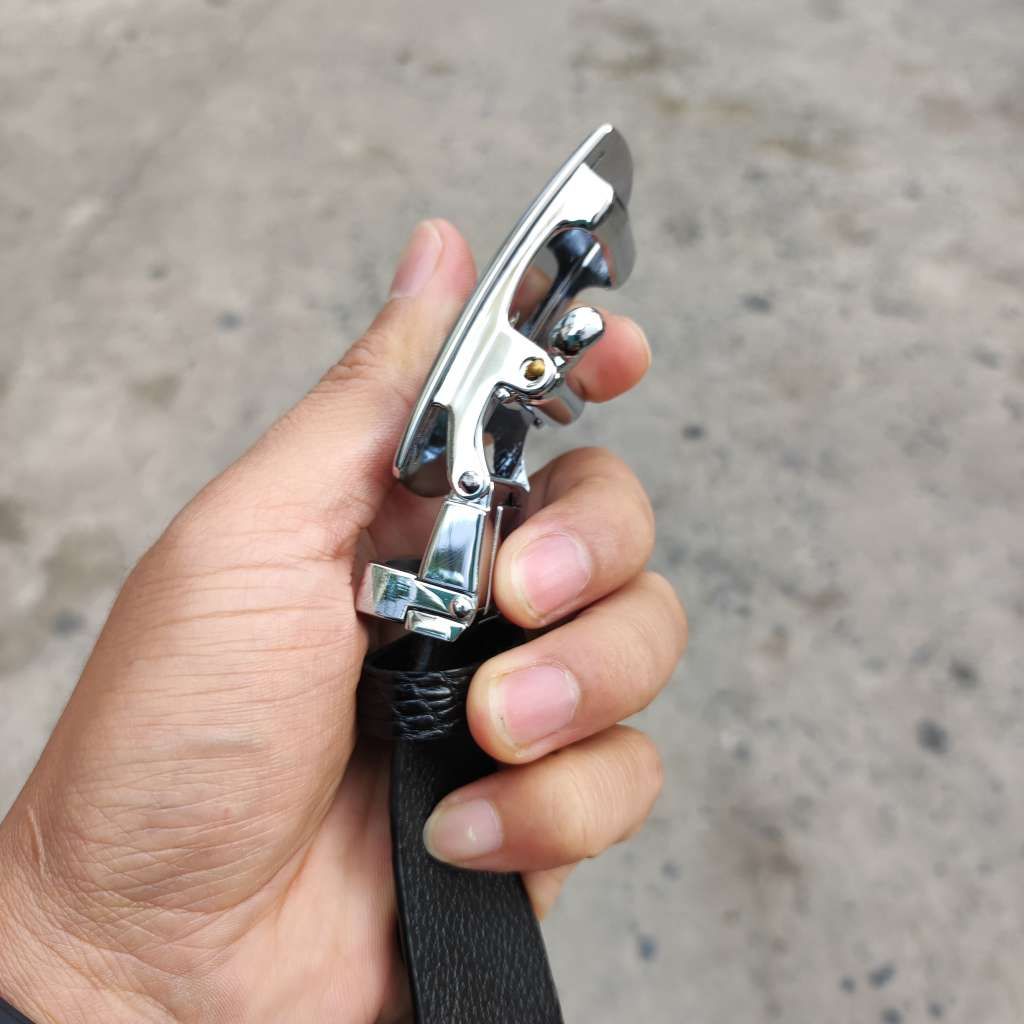 Thắt Lưng Cá Sấu Liền Nguyên Tấm GAI LƯNG N23D1 (mặt trắng)