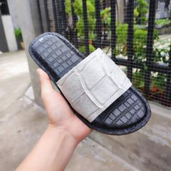 Dép ngang da bụng cá sấu BẠCH TẠNG lớn siêu bền!