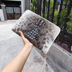 Kẹp nách Size lớn 2 khóa đựng siêu nhiều đồ. Cá sấu nguyên thủy đẹp chất mộc mạc!