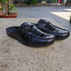 Giày sục nam Da bụng cá sấu có phối phụ kiện đẹp nhẹ nhàng!