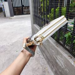 Kẹp nách Size lớn 2 khóa đựng siêu nhiều đồ. Cá sấu nguyên thủy đẹp chất mộc mạc!