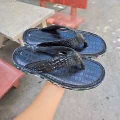 Dép kẹp ĐẾ LÍNH siêu nhẹ. Da cá sấu trơn mềm và bền!