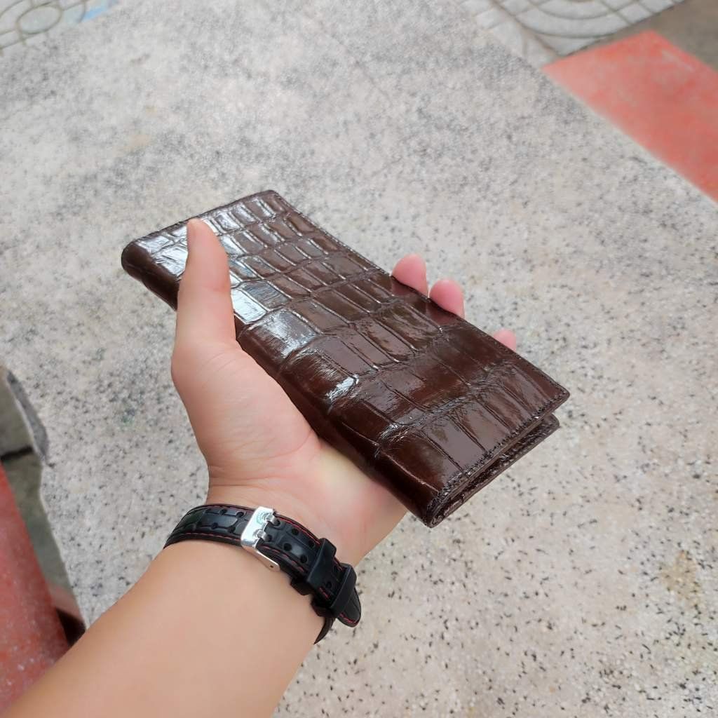 Ví gập 2 phiên bản ĐẶC BIỆT Full da cá sấu trong ngoài!