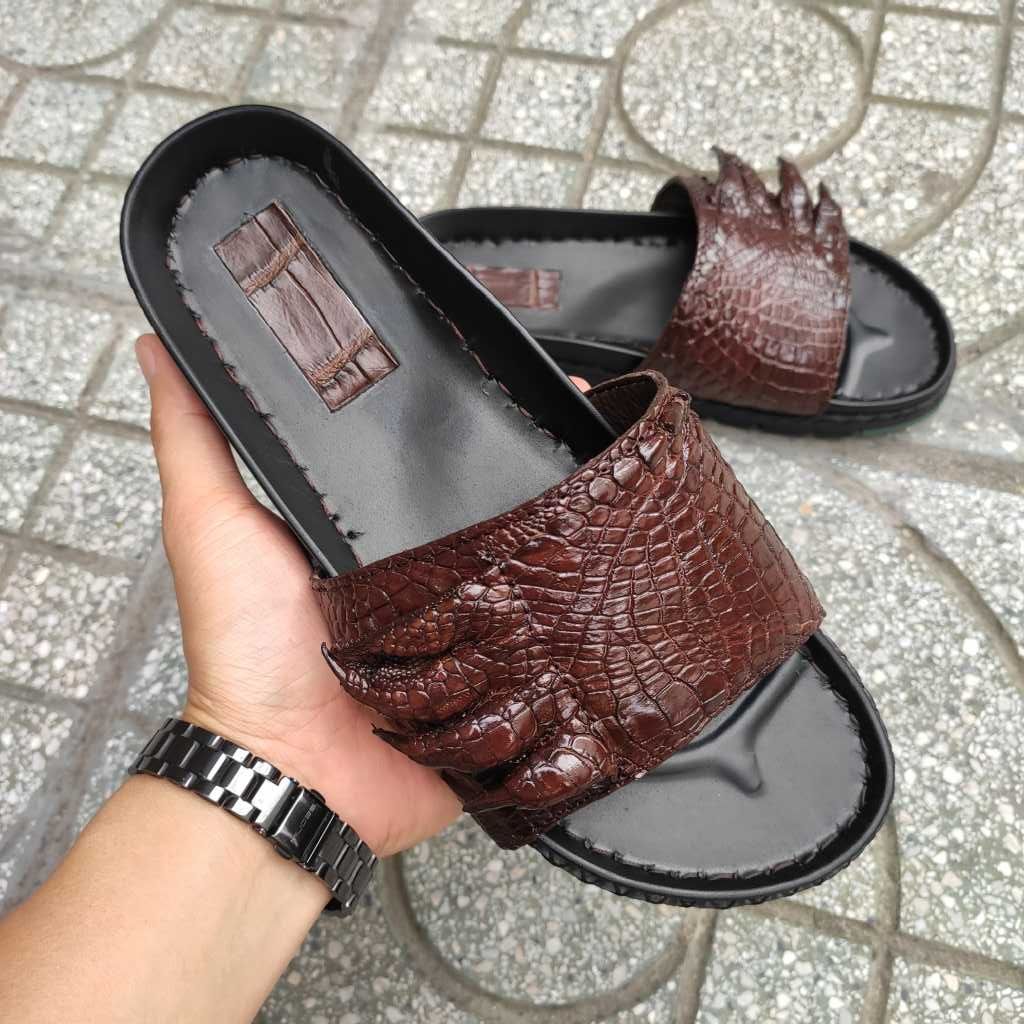 Dép ngang móng tay cá sấu [ĐẾ CAO SU MỚI MỀM NHẸ]