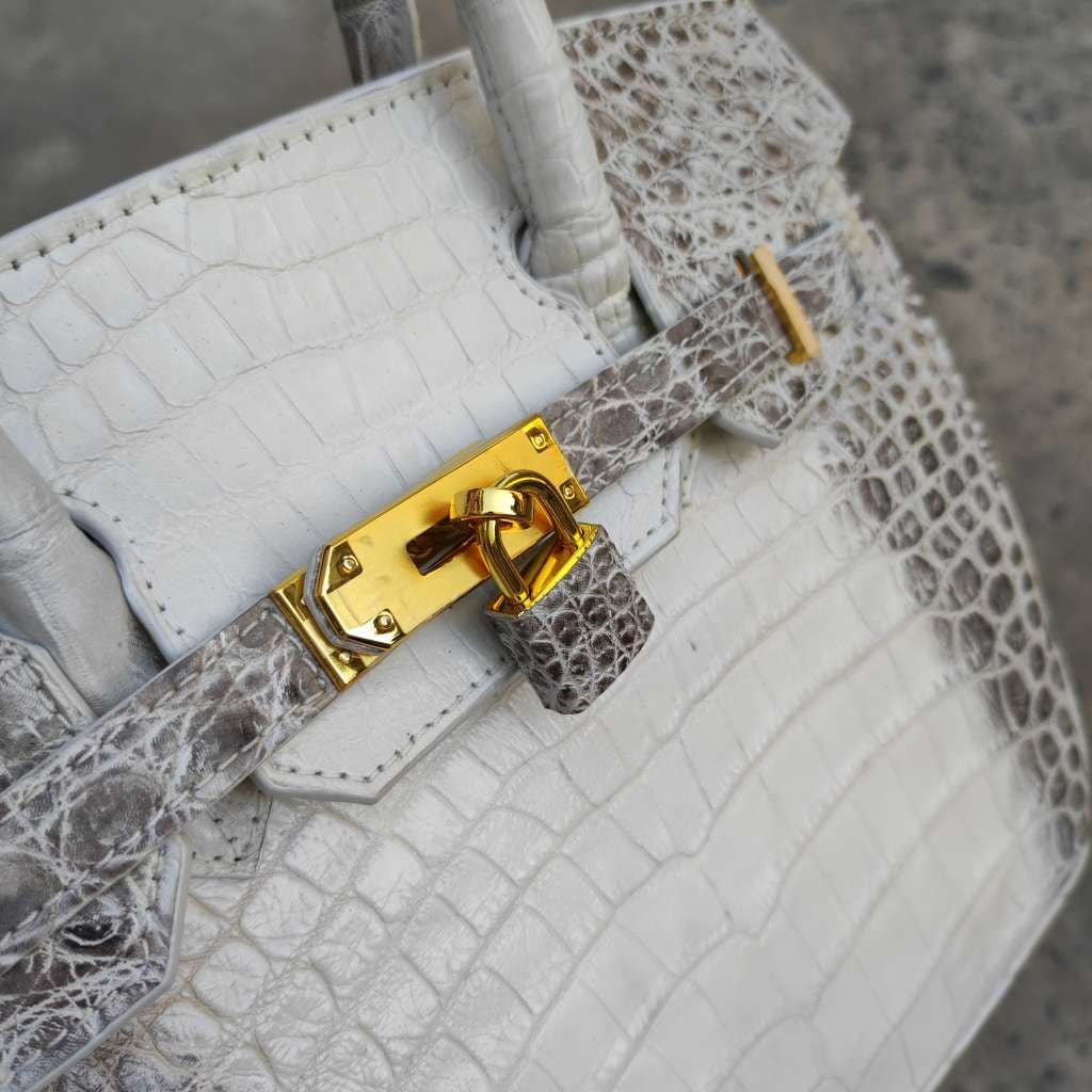 [MÀU ĐẶC BIỆT] Túi xách cá sấu nữ màu Trắng tro cao cấp Loại 1