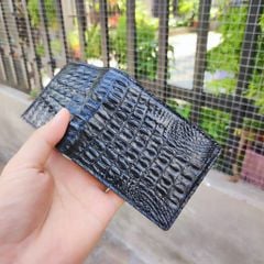 Ví cá sấu 2 mặt Size 10.5*8.5 cm NHỎ GỌN. Gai lưng cá sấu rất đẹp!