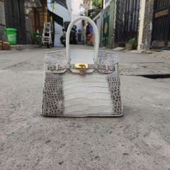 [MÀU ĐẶC BIỆT] Túi xách cá sấu nữ màu Trắng tro cao cấp Loại 1