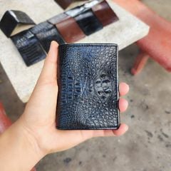 Ví cá sấu dáng đứng MINI 2 mặt. Size 10.5*8.5 cm. Gù gai cá sấu nhỏ rất đẹp!