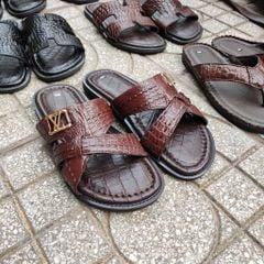 Dép sandal Da cá sấu đẹp lịch sự - Rất phù hợp người lớn tuổi!