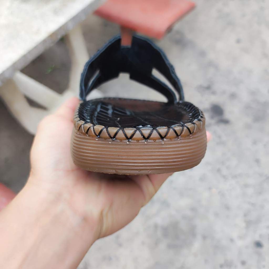 Dép ngang da cá sấu trơn rất mềm và bền [ĐẾ CAO 2.5cm]