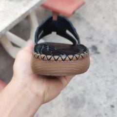 Dép ngang da cá sấu trơn rất mềm và bền [ĐẾ CAO 2.5cm]