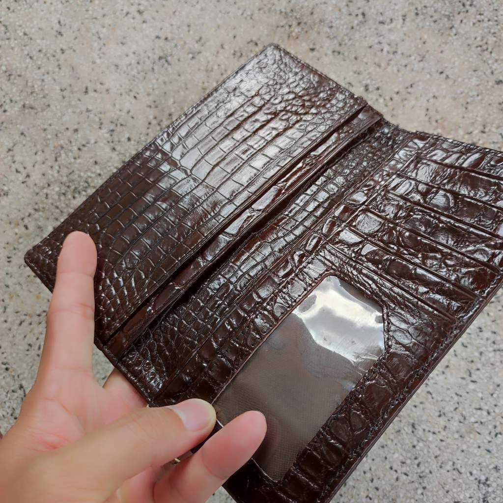 Ví gập 2 phiên bản ĐẶC BIỆT Full da cá sấu trong ngoài!
