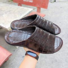 Dép quai ngang Da bụng cá sấu đẹp lịch sự!