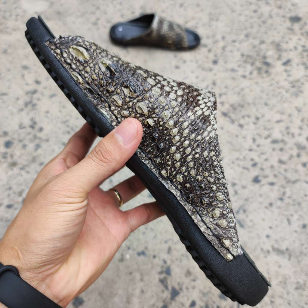 [ĐẸP CHẤT THÔ SƠ MỘC MẠC] Dép da cá sấu nguyên thủy không thuộc màu!