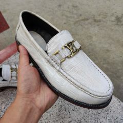 Giày nam da Bụng cá sấu BẠCH TẠNG. Kiểu dáng trẻ trung thời thượng!