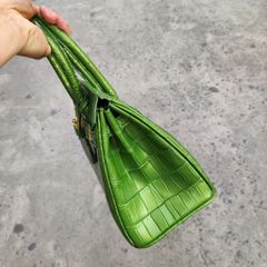 [MÀU ĐẶC BIỆT] Túi xách nữ Da cá sấu màu xanh nhũ hàng hiếm!