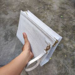 [ĐẶC BIỆT...] Kẹp nách Da Bụng Cá Sấu bạch tạng. Phiên bản có khóa số bảo mật!