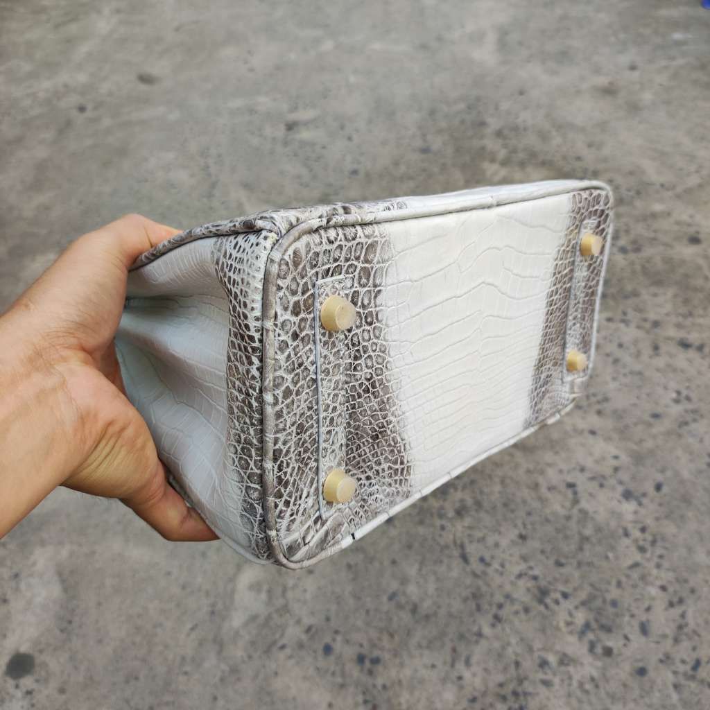 [MÀU ĐẶC BIỆT] Túi xách cá sấu nữ màu Trắng tro cao cấp Loại 1