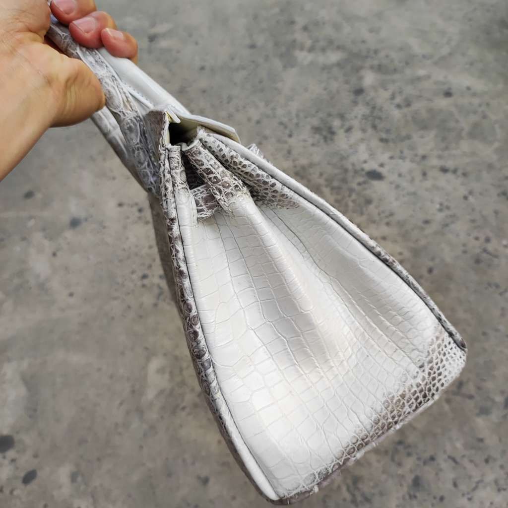 [MÀU ĐẶC BIỆT] Túi xách cá sấu nữ màu Trắng tro cao cấp Loại 1