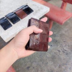 Ví cá sấu MINI 2 mặt da bụng mềm và bền. Size 10.5*8.5 cm gọn nhẹ