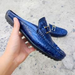 Giày sục Gù cá sấu xanh Navy đẹp khó cưỡng!
