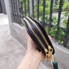 Ví dài cầm tay [DA BỤNG CÁ SẤU XANH RÊU RẤT BỀN] Size lớn 2 khuôn đựng nhiều đồ!