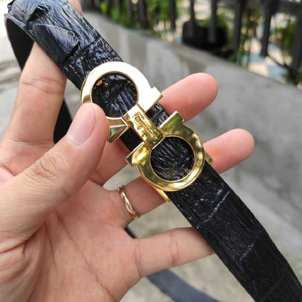 Dây lưng nữ [MẶT KHÓA THÉP KO GỈ]. Gù gai cá sấu sang trọng!