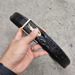 Thắt Lưng Cá Sấu Liền Gai 4cm [MẶT KHÓA THÉP KO GỈ HÌNH CÁ SẤU ĐẸP ĐẲNG CẤP] CSN50D1