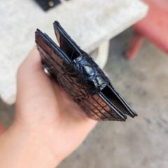 Ví KẸP TIỀN size nhỏ 8.5*11.5 cm. Gai lưng cá sấu rất đẹp!