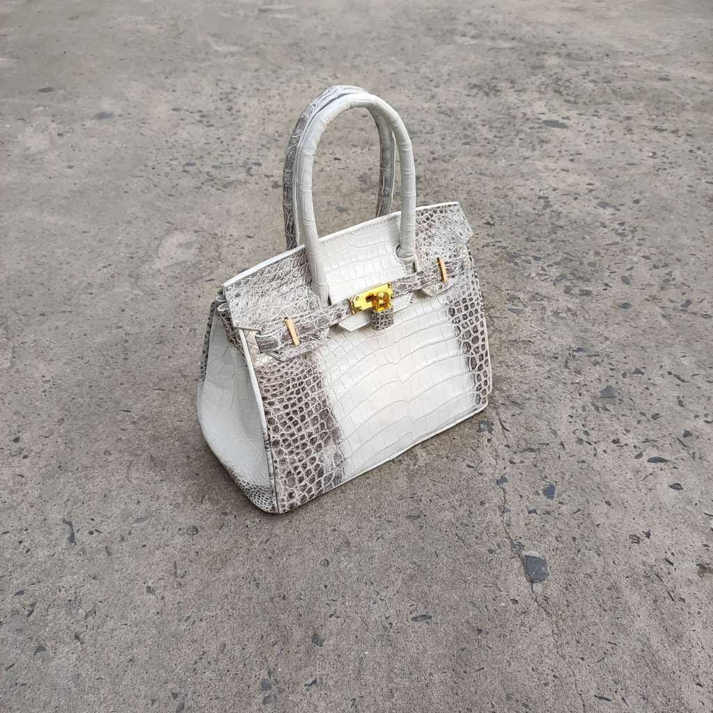 [MÀU ĐẶC BIỆT] Túi xách cá sấu nữ màu Trắng tro cao cấp Loại 1