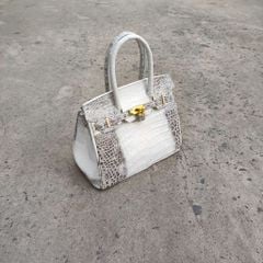 [MÀU ĐẶC BIỆT] Túi xách cá sấu nữ màu Trắng tro cao cấp Loại 1
