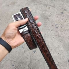 Thắt Lưng Cá Sấu [DÂY LIỀN NGUYÊN CON] Đan Viền Thủ Công Đẹp Bền Bỉ - TS131B (Mặt trắng)