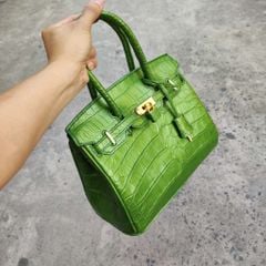 [MÀU ĐẶC BIỆT] Túi xách nữ Da cá sấu màu xanh nhũ hàng hiếm!