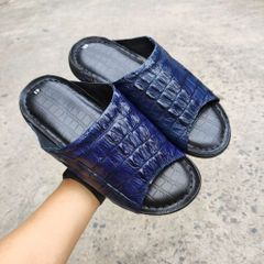 Dép quai ngang Vây đuôi cá sấu Xanh navy không đụng hàng!