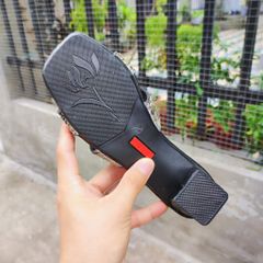 Dép cao gót Nữ Da Cá Sấu Nguyên Thủy. Gót vuông 5cm vừa vặn!