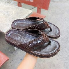 [DÉP KẸP ĐẾ CAO] Da cá sấu trơn mềm dễ mang!