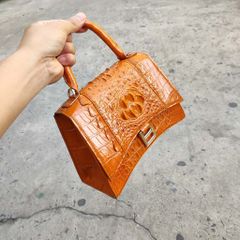 Túi đeo túi xách nữ Da cá sấu màu vàng đẹp nổi bật!