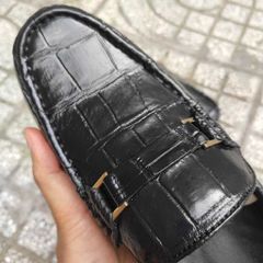 Giày lười đế Da sang trọng. Da bụng cá sấu siêu lớn!