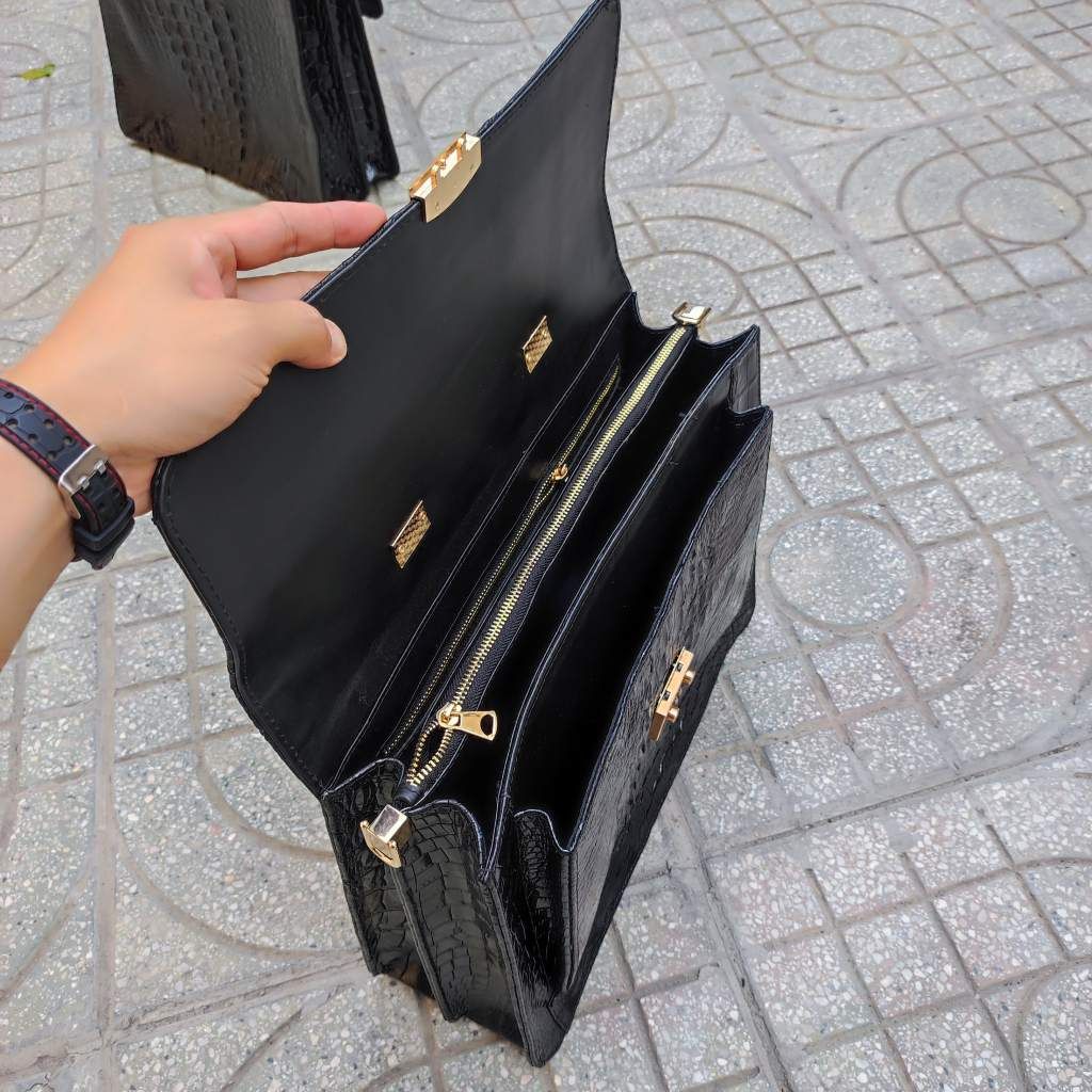 Cặp xách doanh nhân Size lớn có dây đeo. KHÓA 3 SỐ bảo mật!