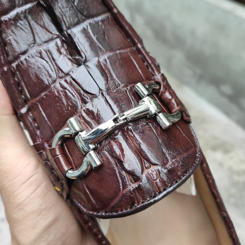 Giày lười vây đuôi cá sấu đẹp Phong cách!