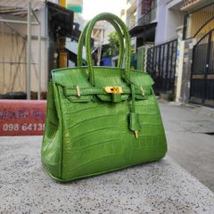 [MÀU ĐẶC BIỆT] Túi xách nữ Da cá sấu màu xanh nhũ hàng hiếm!