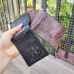 Ví MINI da cá sấu 2 mặt nguyên con. Size 10.5*8.5 cm
