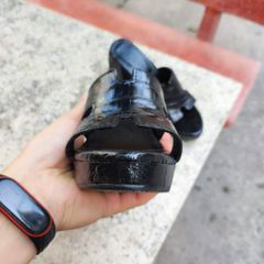 Dép Nữ gót siêu cao 10cm. Full da cá sấu trừ lót lòng chân!
