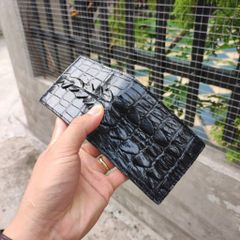 Ví cá sấu 2 mặt Size NHỎ 10.5*8.5 cm. Gai đuôi cá sấu rất bền!