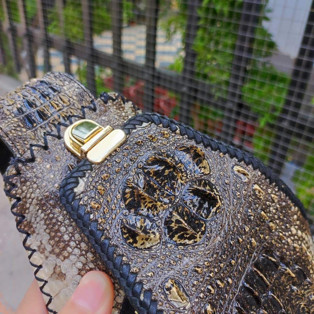 Túi đeo chéo da cá sấu NGUYÊN THỦY đẹp ĐÚNG CHẤT!