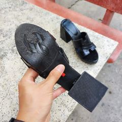 Dép Nữ gót siêu cao 10cm. Full da cá sấu trừ lót lòng chân!