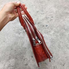 CẶP TÁP DOANH NHÂN... Da cá sấu nâu đỏ May mắn!