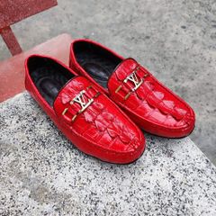 Giày cá sấu vây đuôi màu ĐỎ TƯƠI đẹp nổi bật!