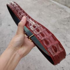 Thắt Lưng Cá Sấu Gai Liền 4cm [MẶT KHÓA THÉP KO GỈ LOẠI 1]